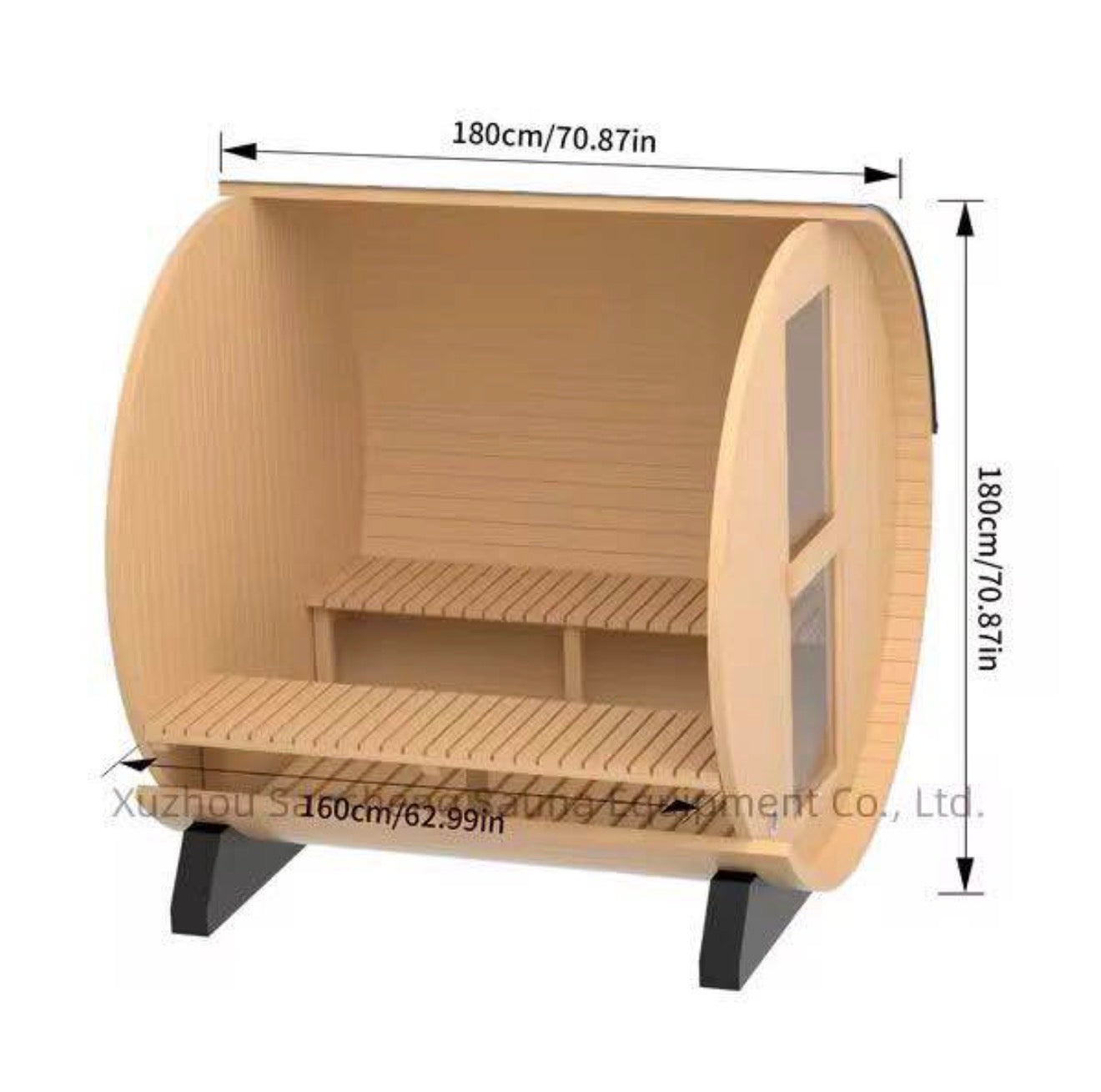 Outdoor Barrel Sauna 4 Person