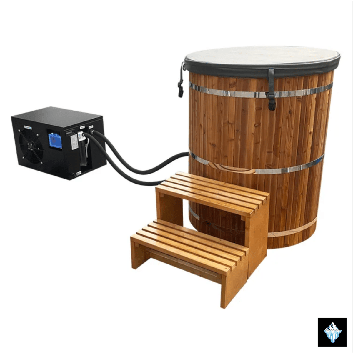 Wood Finish Cold Plunge Ice Barrel and Chiller - Glacier Therapy CoHydrotherapy EquipmentGlacier Therapy Co